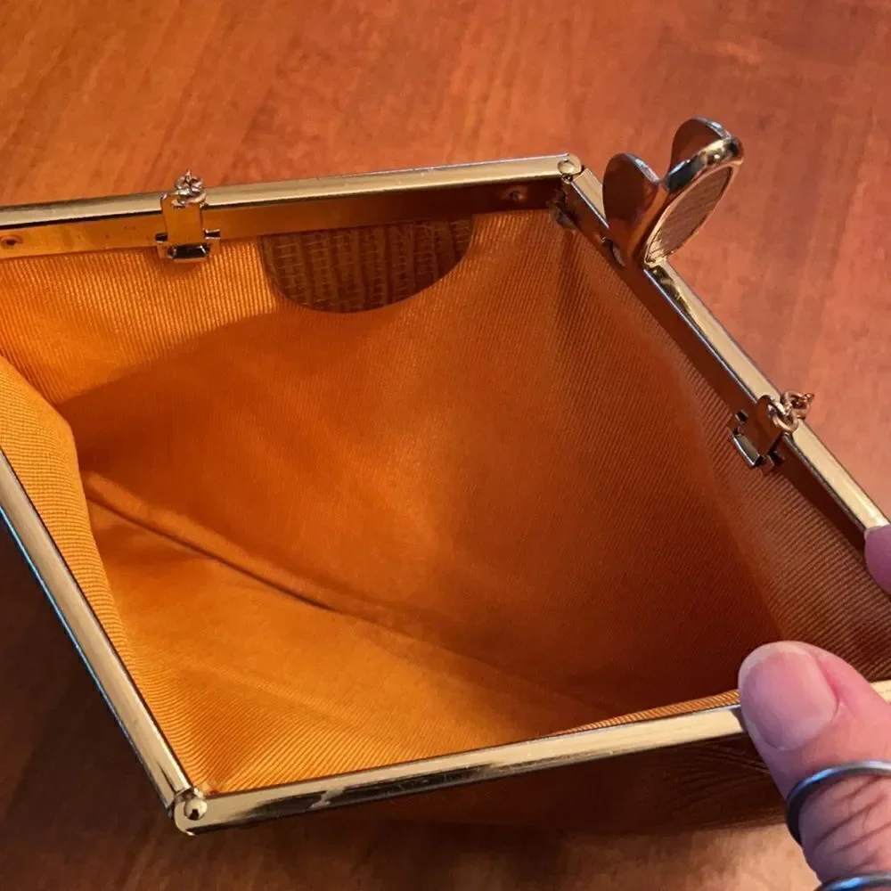 Vintage Etra Reptile Leather Clutch